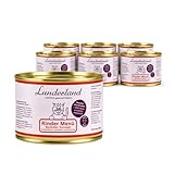 Lunderland Rinder Menü | 6er Pack | 6 x 200 g | Ergänzungsfuttermittel für Katzen | Ohne Füllstoffe oder Emulgatoren