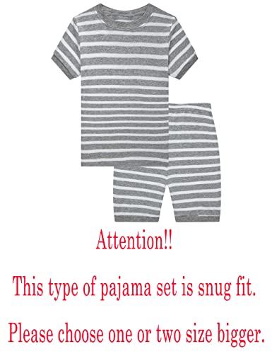 Family Feeling Little Big Boys Summer Pajamas Sets Short 100% Cotton Pjs2