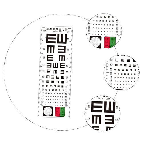 Mobestech 2 Pçs Instrumentos De Gráfico De Olho Bolso Óculos De Olho Gráfico De Parede Mesa De Exame