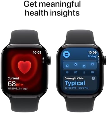 Apple Watch Series 11 [GPS 42mm] Smartwatch with Jet Black Aluminum Case with Black Sport Band - S/M. Sleep Score, Fitness Tracker, Health Monitoring, Always-On Display, Water Resistant — view 4