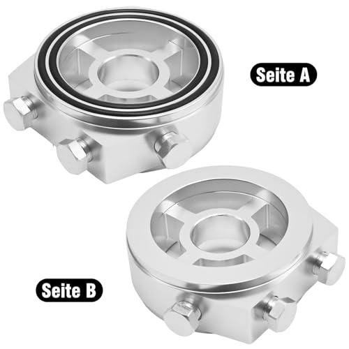 Ollanoos Ölfilter-Zwischenplatte, Abgedichteter Ölfilteradapter, Motor- und Fahrzeugkompatibles Zubehör zum Schutz des Motors
