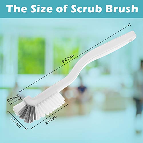 5 Piece Cleaning Dish Scrub Brush Kitchen Sink Bathroom Brushes, Household Pot Pan Dishwasher Edge Corners Grout Deep Cleaning Brush With Stiff Bristles (White And Black) #TOP1