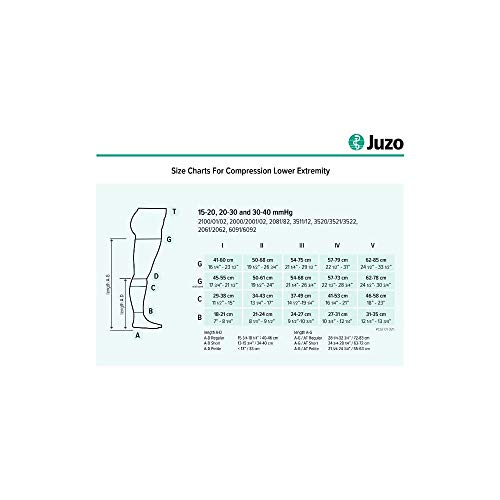 Juzo Soft 2000 15-20Mmhg Knee-High Closed Toe Sock With Silicone Top Band #TOP1