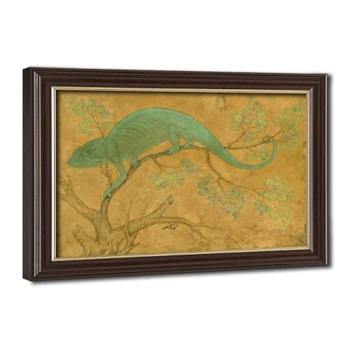 Impression sur toile caméléon cadre à suspendre décoration murale bureau