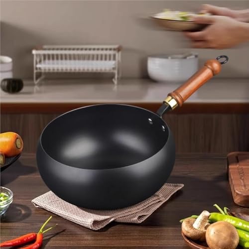 Mini Wok de acero inoxidable hecho a mano 24 cm miniatura 3