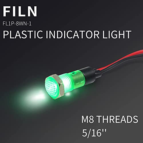 FILN-12v-led-Indicator-Light-piolt-Signal-lamp-with-Mini-5-pcs-8mm51624V-watarproof-red-Green-Bule-Yelow-White-Panel-Lights
