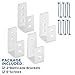 2 x 4 Door Barricade Brackets, SOCBAZZAR Heavy Duty Door Barricade Security Bar Holder U Bracket Fits 2 x 4 Lumber for Door Brace, Door Jammer, Tool Hanger - Carbon Steel, White (4 Pack)