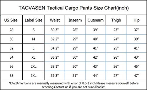 TACVASEN Mens Outdoor Rip-Stop Multi Pockets Relaxed-Fit Tactical Cargo Pants Khaki, 40 - Image 8