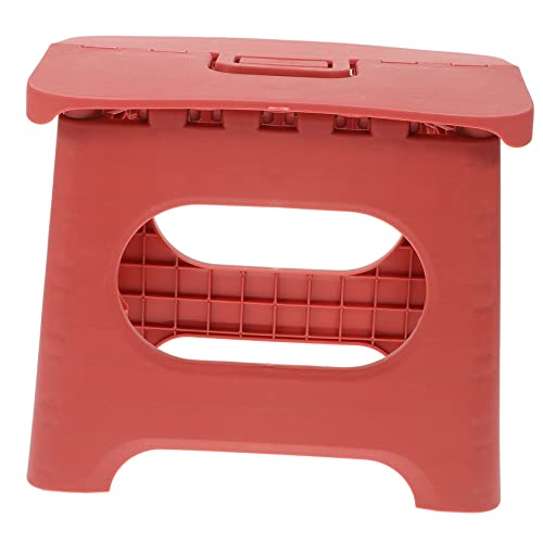 Outanaya Sturdy Portable Plastic Folding Stool for Outdoor Fishing Camping and Home Use Lightweight and Compact Design Easy to Carry with Ergonomic Handle for Travel