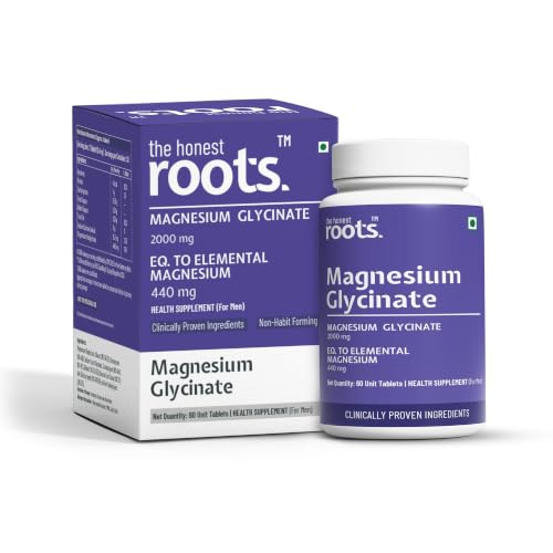 Image of Magnesium BisGlycinate Supplement 2000 mg | For Muscle Relaxation, Sleep Support and Nerve Health | 100% RDA For Men | Non-Habit Forming | High Absoprtion | 60 Tablets