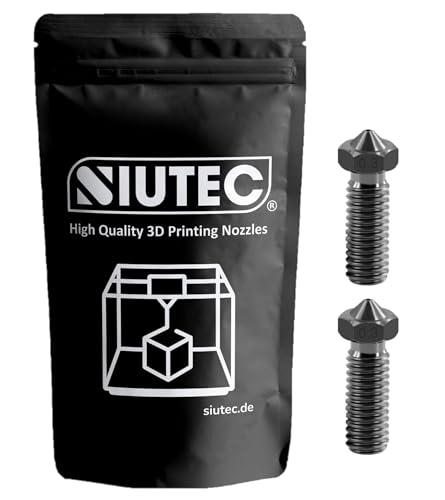 SIUTEC® Premium Volcano Nozzle Nozzle 0.3 mm Hardened Steel/Hardened Steel - 2 Pieces for 1.75 mm Filament | Sidewinder 