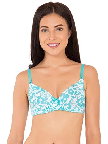 Image of Jockey 1245 Women's Under-Wired Padded Super Combed Cotton Elastane Stretch Multiway Styling T-Shirt Bra with Detachable Straps (Colors & Prints May Vary)