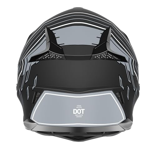 Image of YEMA Adults Dirt Bike Helmets, Ventilated Motocross ATV Dirtbike Offroad BMX MX Helmets, DOT Approved Motorcycle Helmets, YM-915, Black