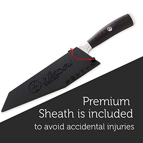 Chef Knife - Professional 8 Inches, High Carbon Stainless Steel, Ultra Sharp and Ergonomic Handle Perfect for Sushi, Chopping, Slicing, Dicing & Mincing. Wisdom Series Kitchen Knife - Thumbnail 2