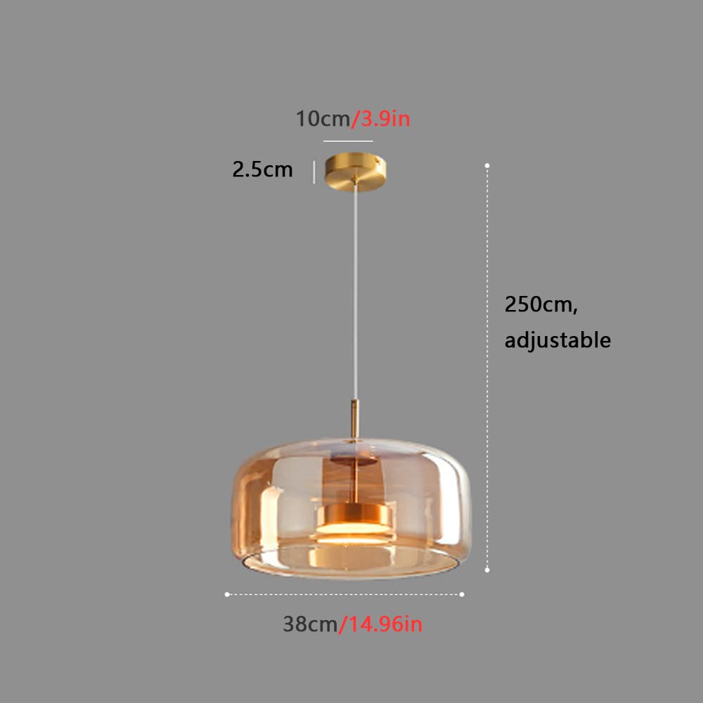 Luminaire Suspendu en Verre créatif Nouvelle Chambre à Coucher Cuisine île hôtel plafonnier intérieur Maison Lampe Suspendue en Verre Moderne Minimaliste Table à Manger Bar Un Choix judicieux