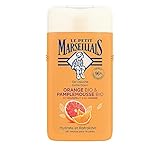 Le Petit Marseillais Gel de ducha con pomelo orgánico y naranja orgánica, 250 ml, con pH neutro, gel aromático nutritivo y suave, con aroma muy agradable, hidrata y refresca