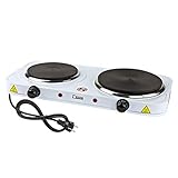 doppelkochplatte 2500 watt 2 Massekochplatten, Pflegeleicht, Optische Betriebsanzeigen