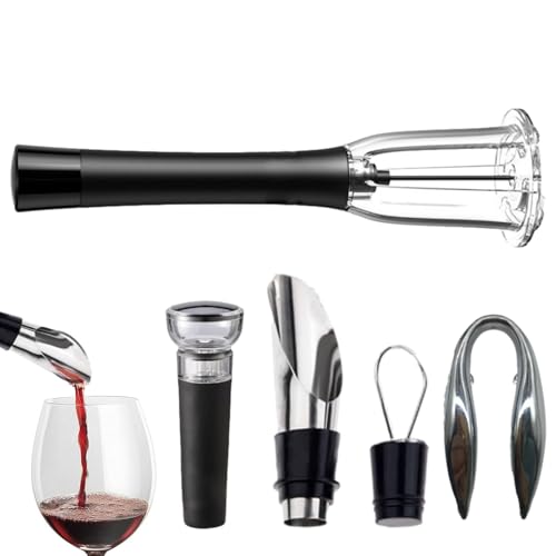 Set di apribottiglie per vino, con design a pompa, accessori per apribottiglie e apribottiglie, facile kit cavatappi, apribottiglie per donne e uomini