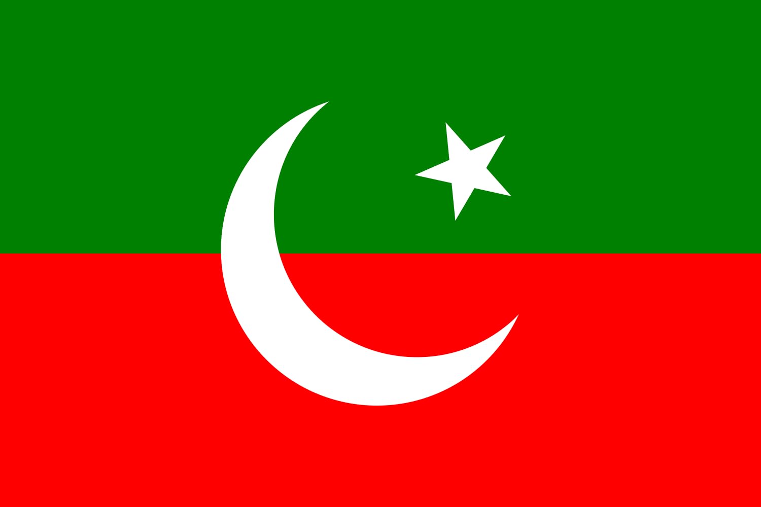 Drapeau Pakistan Tehreek-e-Insaf anti décoloration grand format ratio 2 3