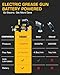 Cerexult Electric Grease Gun with Strap, Upgraded Battery Powered Grease Gun - 2 x 4.0Ah Li-Ion Battery, 12000 PSI High-Pressure, 14oz Capacity, 39.3