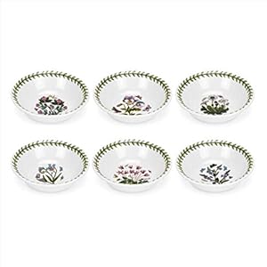 Portmeirion Botanic Garden 5″ Mini Bowl – Set of 6 | Assorted Motifs | Fine Earthenware | Chip Resistant Glaze | Dishwasher, Microwave, Freezer, Oven Safe | Made in England