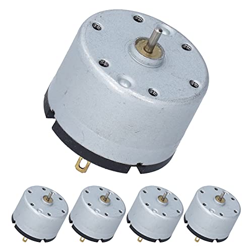 Generic Dc Motor, 5pcs Electric Motor Micro Engine External Brush Foot High Temperature Resistance DC Motor RK520 for Electronic Products for Automotive Field