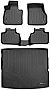 SMARTLINER Custom Floor Mats 2 Rows and Cargo Liner Behind 2nd Row Set Black Compatible with 2016-2022 BMW X1 Cargo Fits Without Spare Tire