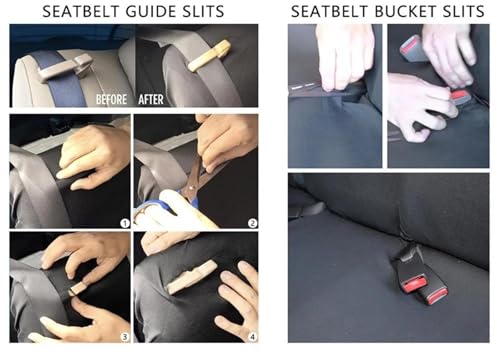 Housse de siège auto en tissu rose pour préserver vos fauteuils de Hyundai Santa Fe - 4