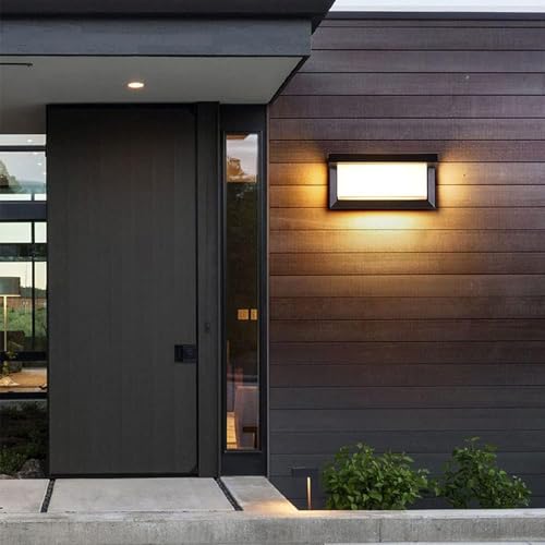 Aplique solar exterior negro impermeable para pared jardín 4
