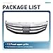 ALMULOO Front Bumper Grill Compatible with 2011-2012 Honda Accord Sedan 4 Door Upper Black Chrome Grille ABS Plastic Replacement for HO1200203 71121TA0A11