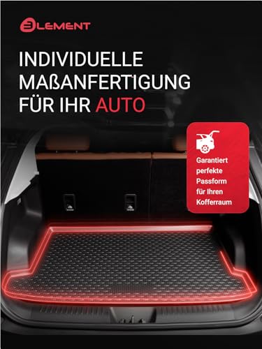 Element Kofferraummatte Kofferraumwanne passend für Cupra Formentor (I Rest) | 2024 - | untere Ladebodenstellung | 100% passgenaue Antirutschmatte Auto, Gummimatte Auto, Kofferraum Schutzmatte
