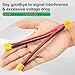 XT60 Y Splitter Cable, 12AWG 6.5inches 1 Female to 2 Male Parallel Connector, High-Temp Silicone Wire for RC Drones, FPV, Quadcopters, and DIY Electronics