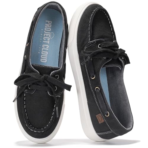 Image of Project Cloud Canvas Sneakers for Women - Memory Foam Slip On Shoes Women Footwear - Lightweight and Non Slip Fashion Sneakers (Seasalt)