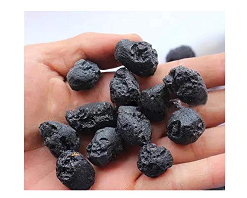 Natural Glass Meteorite Raw Stones Rough Crystals for Tumbling, Polishing, Meditation, Reiki Crystal Healing & Home Office Decoration (Glass Meteorite 1Pcs)