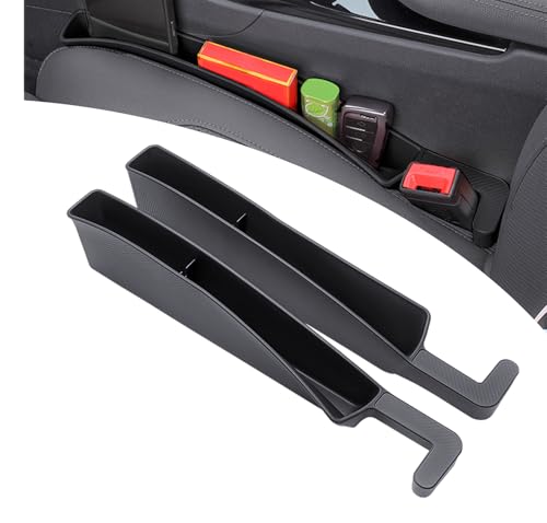 Pakanana Car Seat Gap Filler Organizer 2 Pack with Sunglass Bag, Car Accessories Seat Gap Filler Organizer for Automotive, Car Organizer Suitable for SUV,Trunk and Sedan, Interior Accessories(Black)