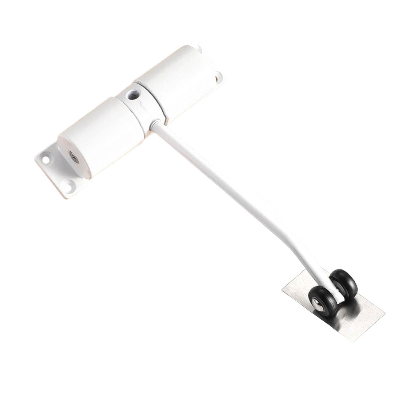 Nvoqilin Round White Auto Close Door Hardware Permanent Rustless Construction Smooth Quiet Ending Excellent For Residential Commercial Spaces Automatic Door Tighter Closing Joint