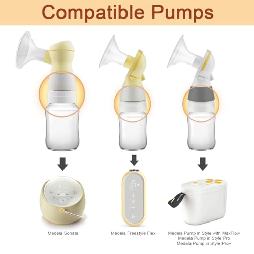 Image of Maymom Conversion Kit Compatible with Medela Sonata, Freestyle Flex, Pump in Style MaxFlow Pro Pro+ to Use with Phillips Avent Natural PP Bottle Spectra Bottle Thread Changer Avent Converter Kit