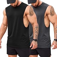 【Gym Vests for Men】The muscle fit tank tops have large arm holes make you training without restrictions, example unencumbered workouts and weightlifting. Round neck sleeveless design highlight your shoulders and arm muscles. 【Anti-friction Design】Tig...