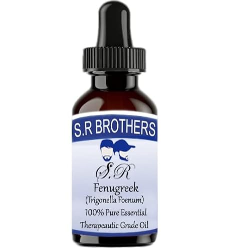 S.R. Brothers Huile essentielle de fenugrec (Trigonella Foenum) 100 % pure de qualité thérapeutique (100 ml)