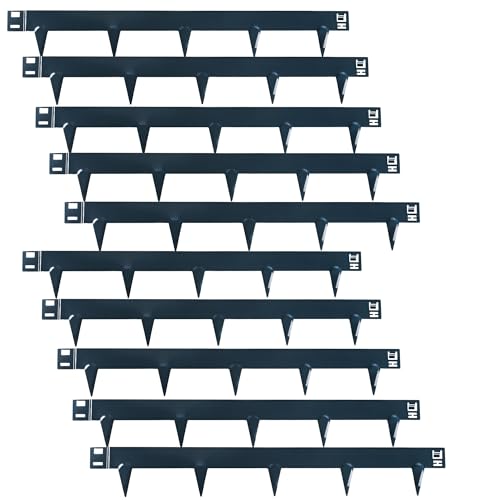 UNIGARDIA Bordure Jardin Extérieur Métal 10 m - Bordure de Pelouse Flexible en Hauteur de 150 mm - Marteler Simplement la Bordure avec Pointes - 1 Paire de...