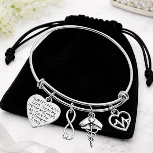Image of Infinity Collection - LPN Charm Bracelet - LPN Bangle Nursing Appreciation Gift for RN LPN Graduation Licensed Nurse