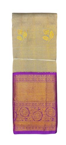 Image of VFCollections Women's Traditional Handloom Kanchipuram Silk Pure Pattu Sarees | Rich Zari Woven Design | Bridal Saree | Unstitched Blouse