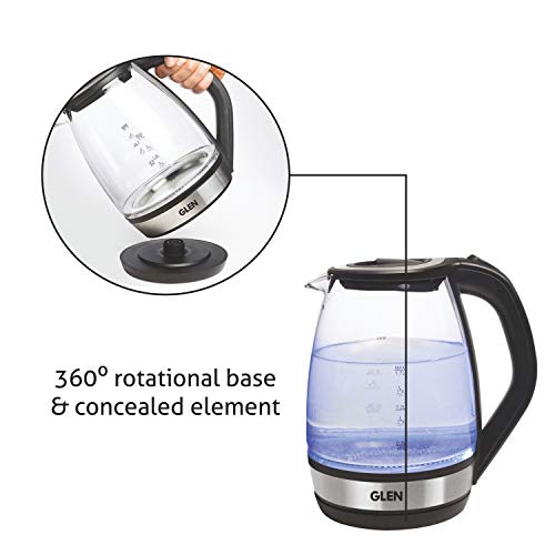 Image of Glen Electric Glass Kettle 9012N, 1.7 L, Transparent