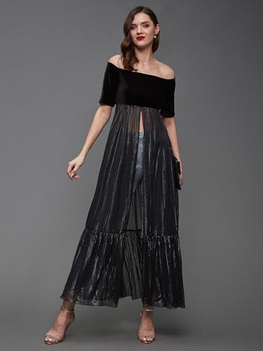 Image of Miss Chase Women's Off Shoulder Half Sleeves Maxi-Length Top