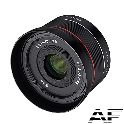 Samyang AF 24mm F2.8 FE - Grand Angle compact - Objectif autofocus pour Sony E, FE, E-Mount, Sony A9, A7, A6500, A6300, A6000, A5100, A5000, NEX