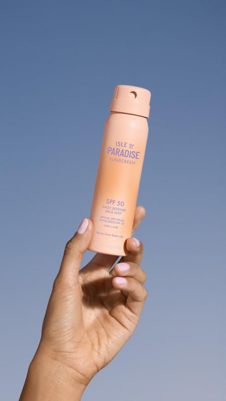 Isle of Paradise Daily Defense SPF 50 Face Mist 59ml – Makeup-Setting Face Sunscreen Spray with Niacinamide & Cica – Invisible, Weightless, Radiant Finish – Vegan, Reef-Safe, All Skin Types - Image 5