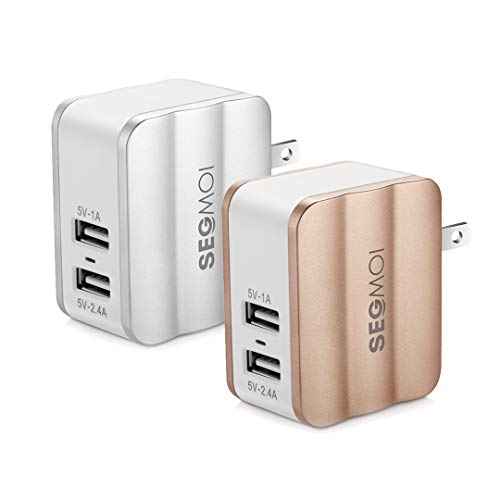 USB Wall Charger, 2-Pack 5V/2.4 amp Foldable Plug Dual Port Wall Charger Brick Power Adapter Charging Block Cube Box Replacement for iPhone XR XS Max X 8 7 6 6s Plus 5 5s 5c SE iPad 4 Air Pro Mini USB Wall Charger, 2-Pack 5V/2.4 amp Foldable Plug Dual Port Wall Charger Brick Power Adapter Charging Block Cube Box Replacement for iPhone XR XS Max X 8 7 6 6s Plus 5 5s 5c SE iPad 4 Air Pro Mini