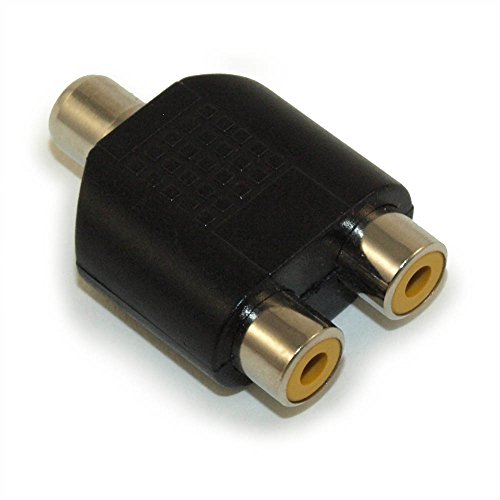 RCA Video Audio Splitter Adapter (RCA Female to 2 RCA Female)