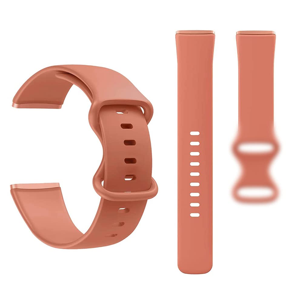 CellFAtherSilicone Sport Strap Compatible with Fitbit Versa 3/Fitbit Sense (Pink-Large)