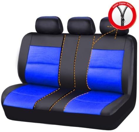 Ensembles de Housses Siège Voiture pour A-Barth Punto/Punto Evo/Punto Supersport 2011-2014,Respirant Anti-dérapant ImperméAble Cuir Couvre Siege,Protege Siege Voiture Housses,A/Black